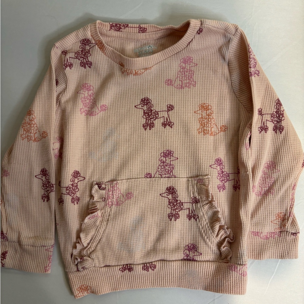 Pink and Purple Pajama Set with poodle Design